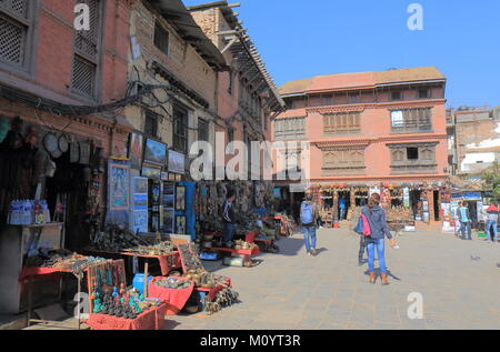 Souvenir shop at Swayambhunath Stupa temple Kathmandu Nepal. Stock Photo