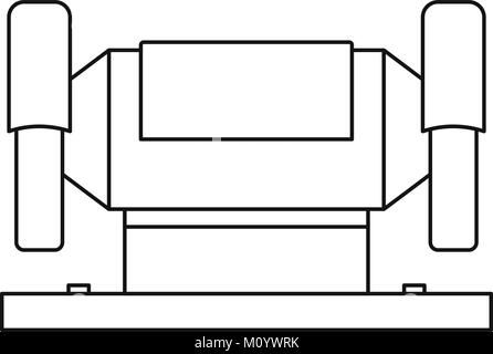 Metalworking machine icon, outline style Stock Vector