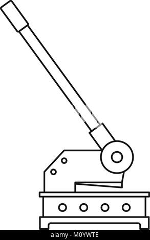 Cutting machine icon, outline style Stock Vector