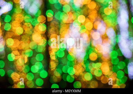 Abstract green and yellow holiday blurs Stock Photo