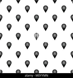 Geo tag with hospital building pattern vector Stock Vector