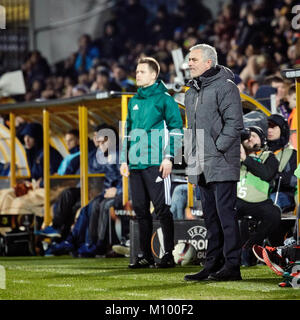 Jose Mourinho, Game moments in match 1/8 finals of the Europa League between FC 'Rostov' and 'Manchester United', 09 March 2017 in Rostov-on-Don, Russ Stock Photo