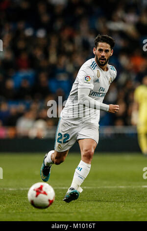 Francisco Alarcon, ISCO (Real Madrid) in action during the match Copa del Rey match between Real Madrid vs Leganes FC at the Santiago Bernabeu stadium in Madrid, Spain, January 23, 2018. Credit: Gtres Información más Comuniación on line, S.L./Alamy Live News Stock Photo