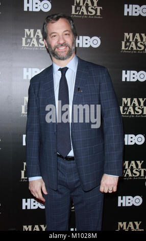 NEW YORK, NY January 24, 2018: Judd Apatow attend HBO & St. Jude Children's Research Hospital present: A Special screening of May It Last: A Portrait of the Avett Brothers at Florence Gould Hall in New York City.January 24, 2018. Credit:RW/MediaPunch Credit: MediaPunch Inc/Alamy Live News Stock Photo