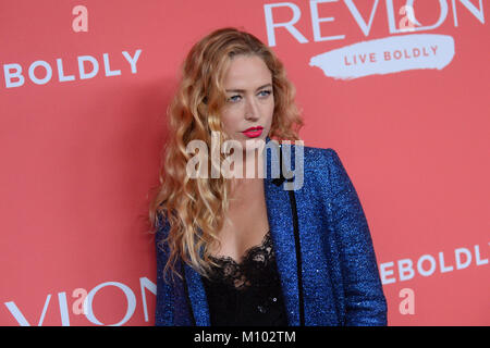 New York, USA. 24th January, 2017. Raquel Zimmerman attends the Revlon Live Boldly launch event at Skylight Modern on January 24, 2018 in New York City. Credit: Erik Pendzich/Alamy Live News Stock Photo