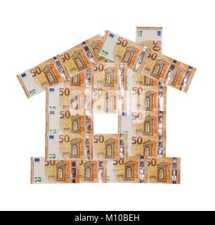 January 17, 2018 - House of 50 Euro banknotes  (Credit Image: © Andrey Nekrasov/ZUMA Wire/ZUMAPRESS.com) Stock Photo