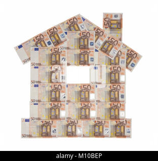 January 17, 2018 - House of 50 Euro bank notes Credit: Andrey Nekrasov/ZUMA Wire/ZUMAPRESS.com/Alamy Live News Stock Photo