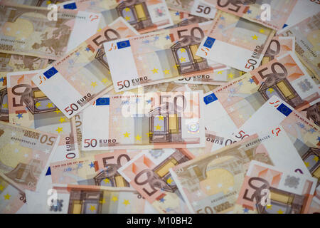 January 17, 2018 - 50 Euro banknotes  (Credit Image: © Andrey Nekrasov/ZUMA Wire/ZUMAPRESS.com) Stock Photo