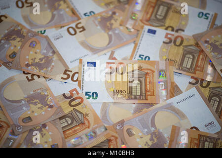 January 17, 2018 - 50 Euro banknotes  (Credit Image: © Andrey Nekrasov/ZUMA Wire/ZUMAPRESS.com) Stock Photo