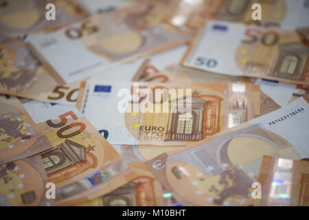 January 17, 2018 - 50 Euro banknotes  (Credit Image: © Andrey Nekrasov/ZUMA Wire/ZUMAPRESS.com) Stock Photo