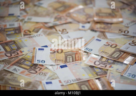 January 17, 2018 - 50 Euro banknotes  (Credit Image: © Andrey Nekrasov/ZUMA Wire/ZUMAPRESS.com) Stock Photo