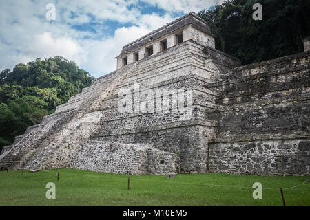 Ancient Mayan Ruins, Palenque, Mexico Stock Photo