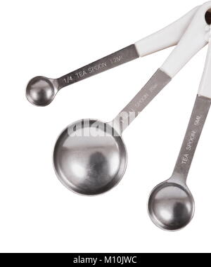 Tea spoons on the white Stock Photo