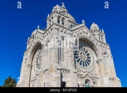 Sanctuary of Santa Luzia and the Sacred Heart of Jesus in Viana do Castelo city in Minho Province, Portugal Stock Photo
