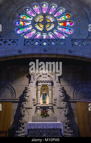 Interior of Sanctuary of Santa Luzia and the Sacred Heart of Jesus in Viana do Castelo city in Minho Province, Portugal Stock Photo