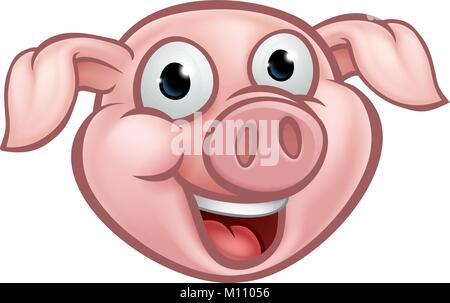 Pig Cartoon Character Stock Vector