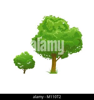 Green tree set Stock Vector