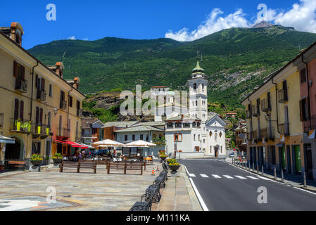 Old Town of Susa, Susa Valley, Alps mountains, Piedmont, Italy Stock Photo