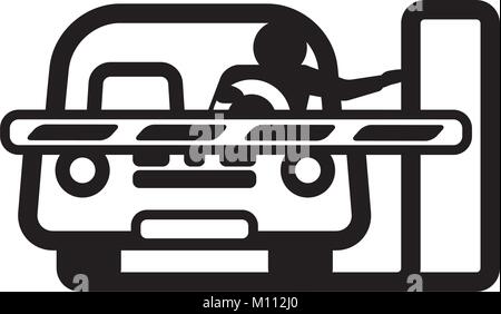 Car at Closed Barrier Gate Stock Vector