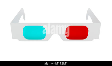 3D glasses for watching 3D content isolated over white Stock Photo