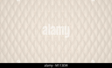 Beige Luxury buttoned leather pattern useful as background. Extralarge resolution Stock Photo
