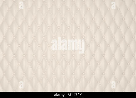 Beige Luxury buttoned leather pattern useful as background. Extralarge resolution Stock Photo