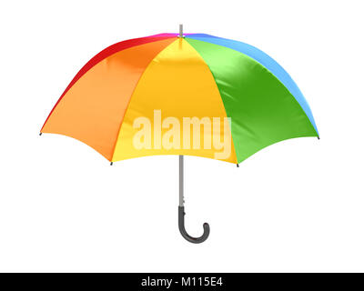 Colorful Umbrella , This is a 3d rendered computer generated image. Isolated on white. Stock Photo