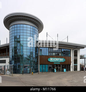 The Rockfish seafood restaurant in Brixham, Devon, UK. Stock Photo