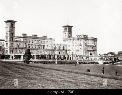 Osborne House, royal residence, Isle of Wight, c.1870's Stock Photo