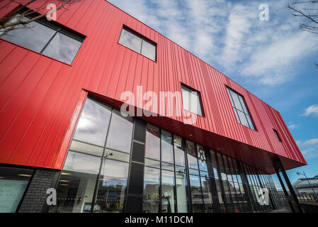 The Plymouth School of Creative Arts, Plymouth. Know locally as The Red House PHILLIP ROBERTS Stock Photo