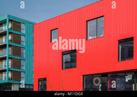 The Plymouth School of Creative Arts, Plymouth. Know locally as The Red House PHILLIP ROBERTS Stock Photo