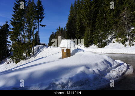 Schwaz Tyrol Pillberg  ski resort winter 2018 with a lot of snow Stock Photo