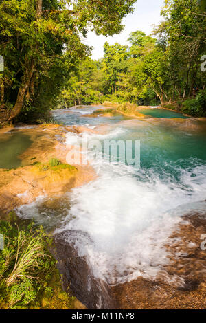 Jungle waterfalls of Agua Azul near Palenque in Chiapas, Mexico Stock Photo