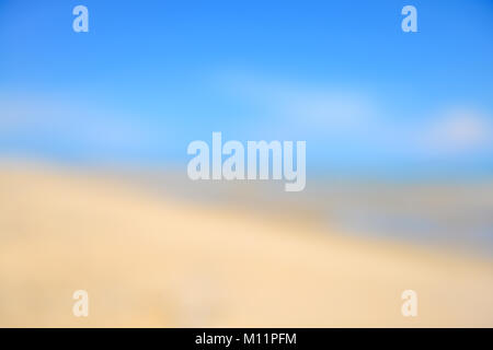 Blurred background of Nature scene tropical beach and blue sky Stock Photo