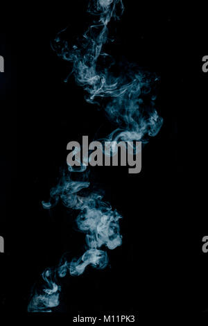White smoke or fog isolated on black background Stock Photo - Alamy