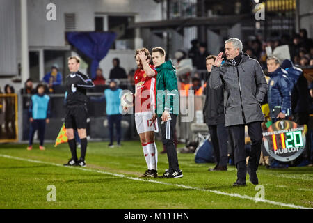 Jose Mourinho, Game moments in match 1/8 finals of the Europa League between FC 'Rostov' and 'Manchester United', 09 March 2017 in Rostov-on-Don, Russ Stock Photo