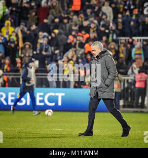 Jose Mourinho, Game moments in match 1/8 finals of the Europa League between FC 'Rostov' and 'Manchester United', 09 March 2017 in Rostov-on-Don, Russ Stock Photo