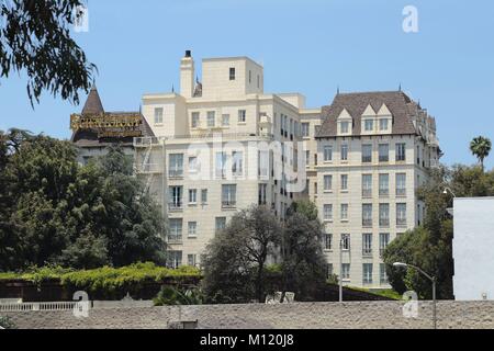 Los Angeles, CA / USA - June 11, 2016: daytime view of the Scientology Celebrity Centre on Franklin Ave. in Hollywood
