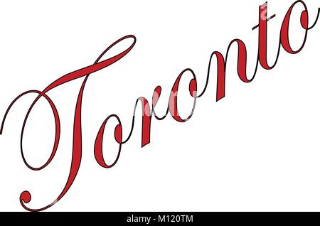 Toronto text sign illustration on white Background Stock Vector