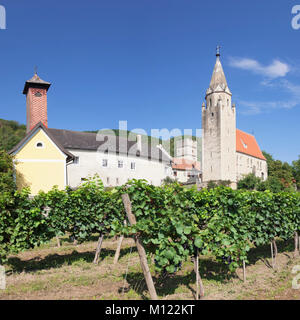 Church of St. Sigismund and Castle,Schwallenbach,Wachau,Lower Austria,Austria Stock Photo