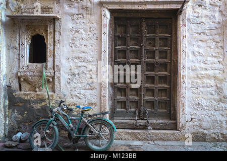 House fronts, Jaisalmer, Rajasthan Stock Photo