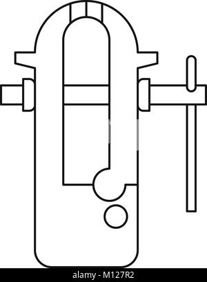 Blacksmiths vice icon outline Stock Vector