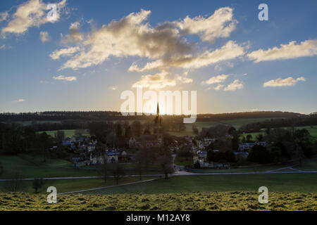 Edensor, Chatsworth Estate, Peak District National Park, Derbyshire Stock Photo