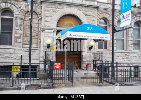 New York Eye and Ear Infirmary of Mount Sinai, East Village, New York City Stock Photo