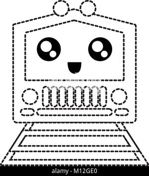 kawaii train sticker vector illustration Stock Vector