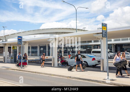 Passengers travellers at Cairns International airport in Far north Queensland,Australia Stock Photo