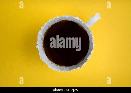 Coffee cup on yellow background Stock Vector