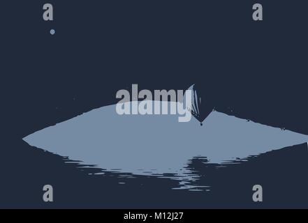 Blue abstract hot air ballon Stock Vector