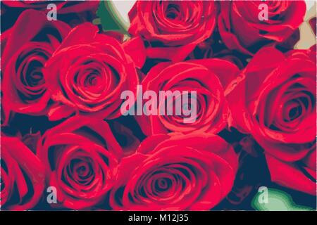 Vector red roses Stock Vector