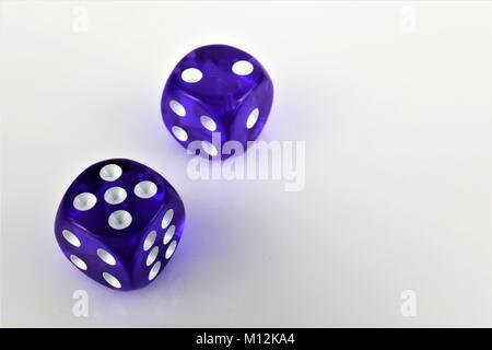 An concept Image of two dices with copy space Stock Photo